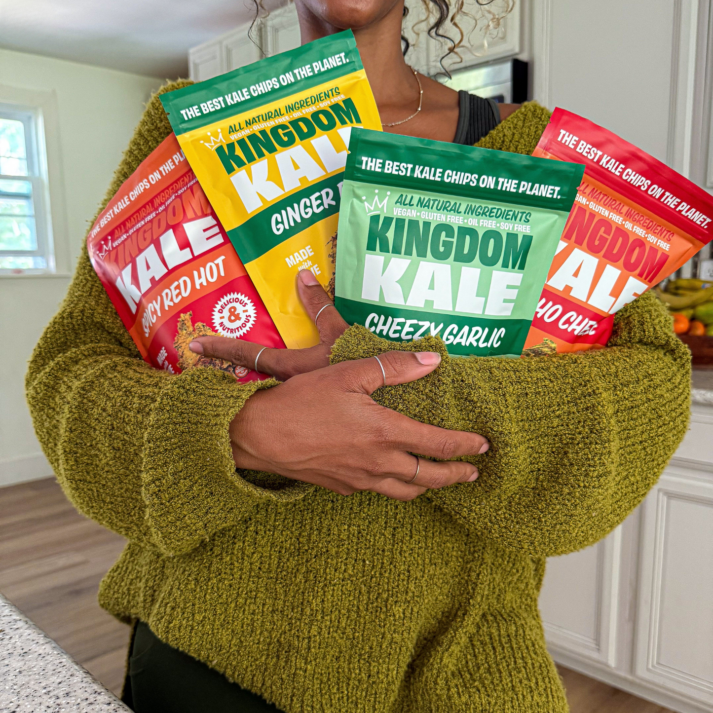 Spicy Red Hot Kale Chips - Vegan, Gluten-Free, Non-GMO