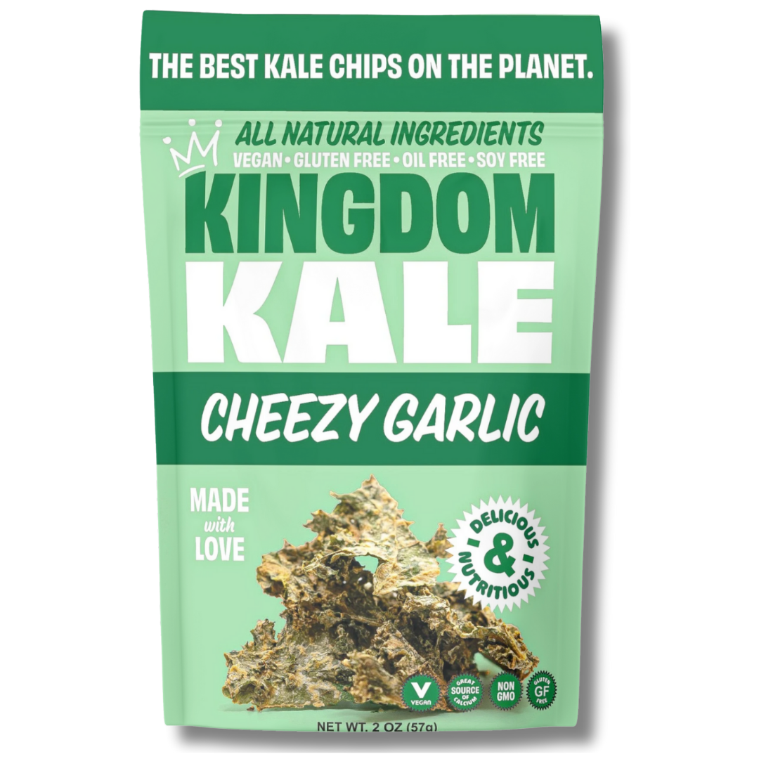 CHEEZY GARLIC KALE CHIPS