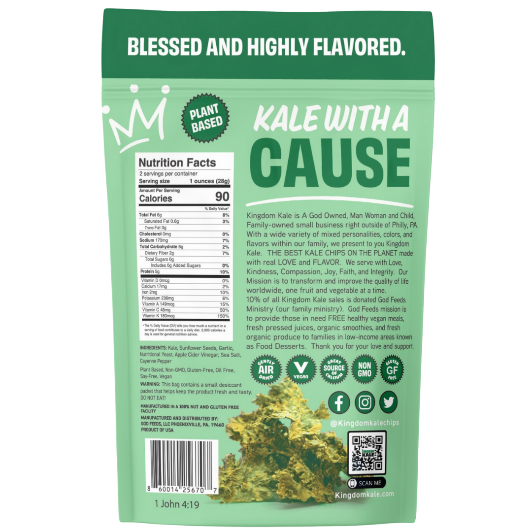 CHEEZY GARLIC KALE CHIPS