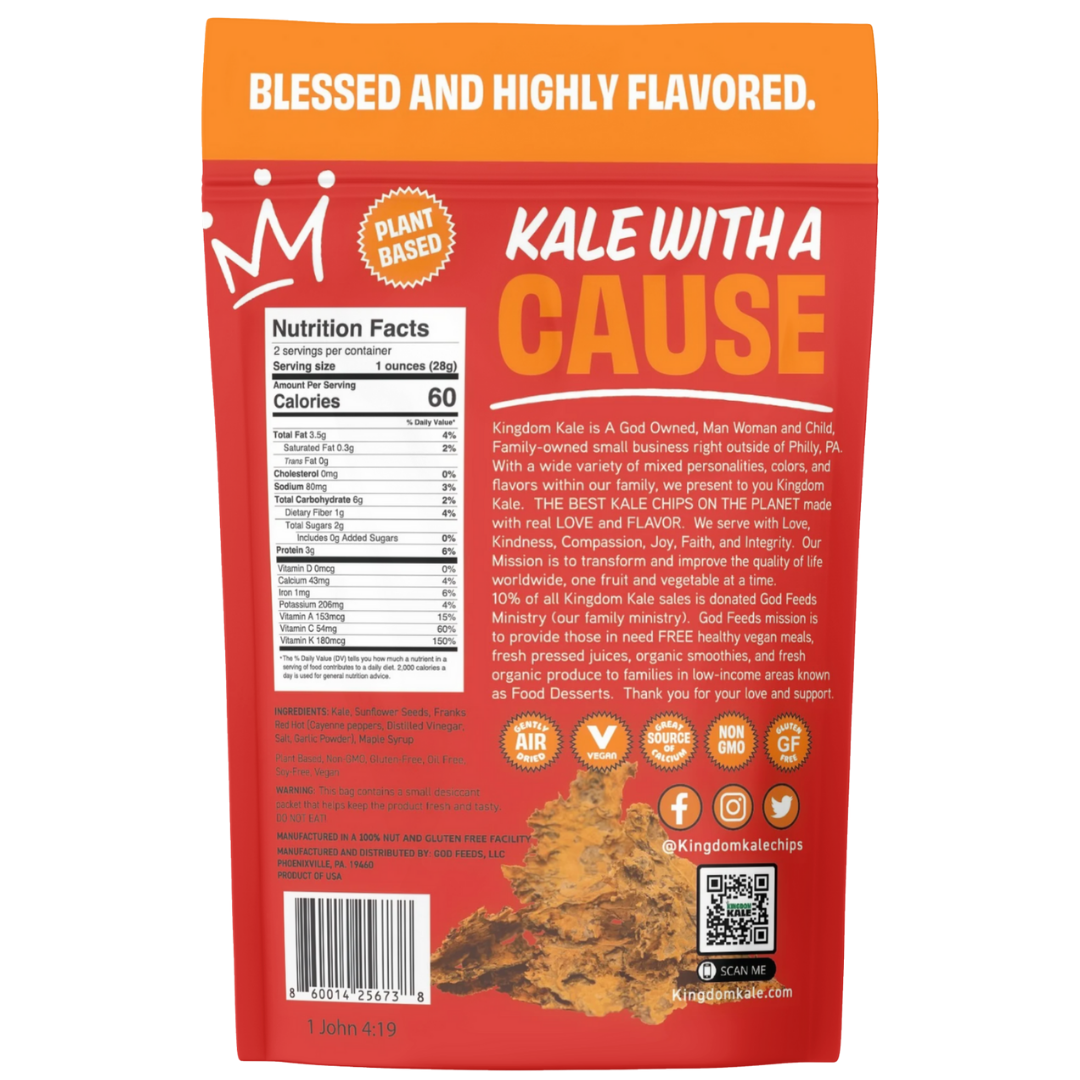 RED HOT KALE CHIPS