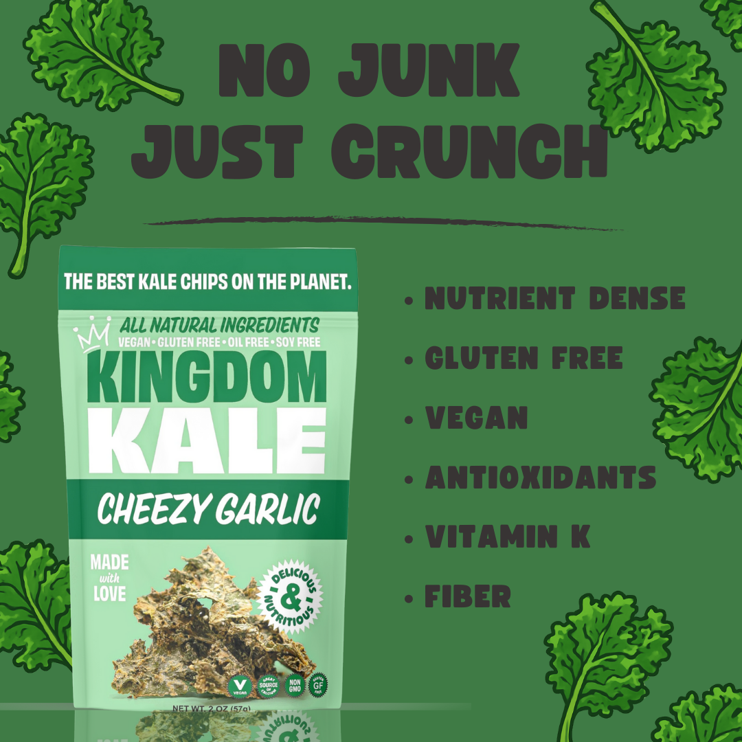 CHEEZY GARLIC KALE CHIPS