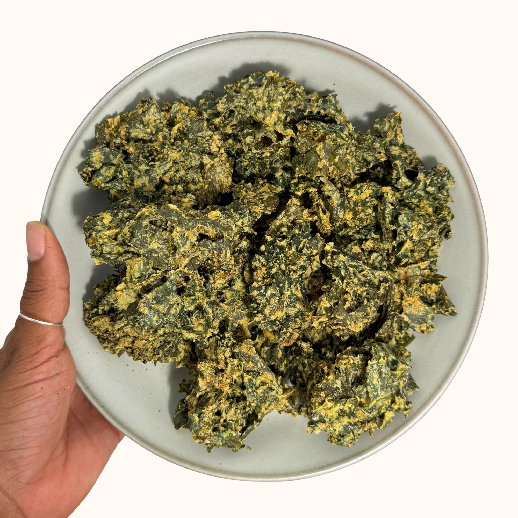 Cheesy Garlic Kale Chips - Vegan, Gluten-Free, Non-GMO