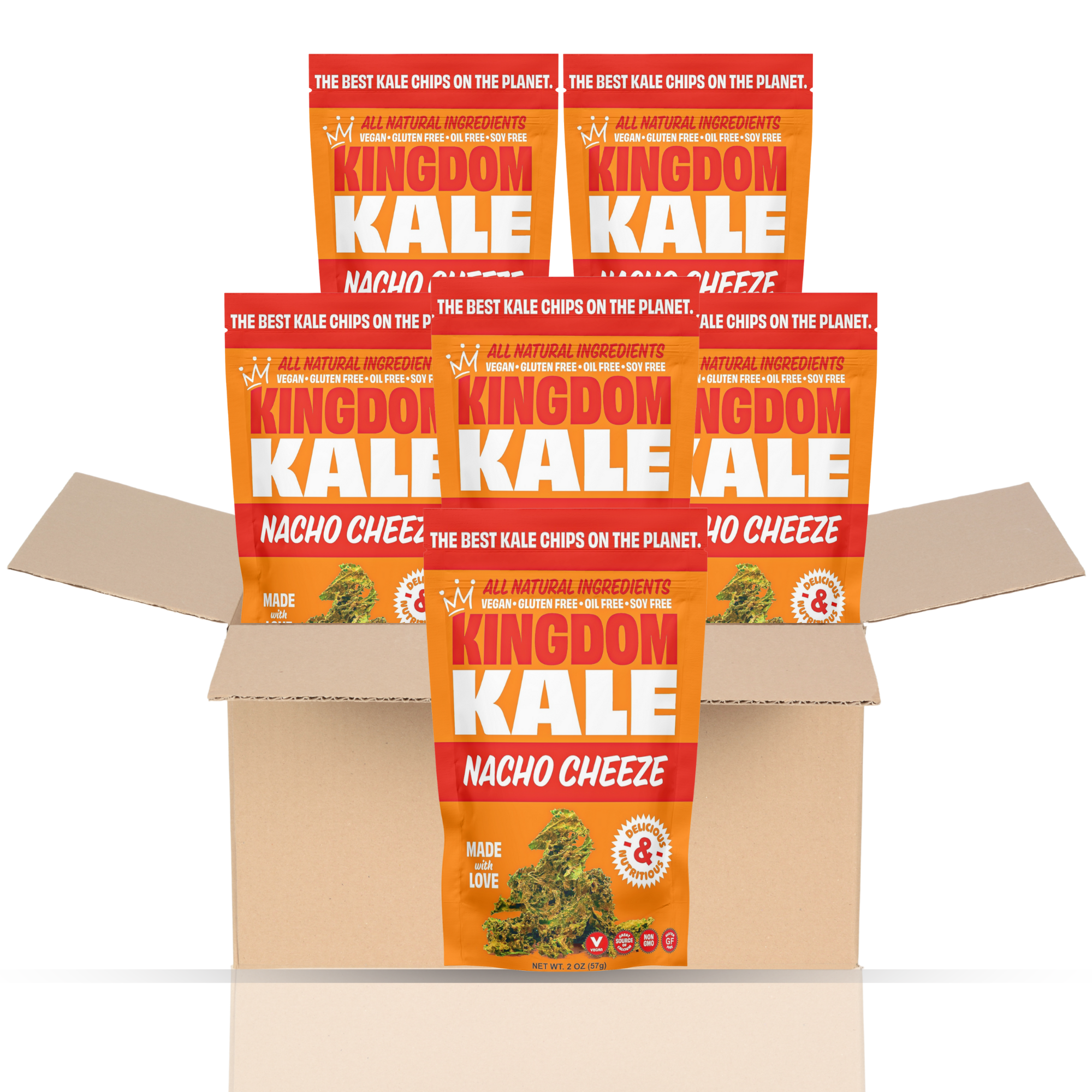 Nacho Cheese Kale Chips - 6 Pack Bundle